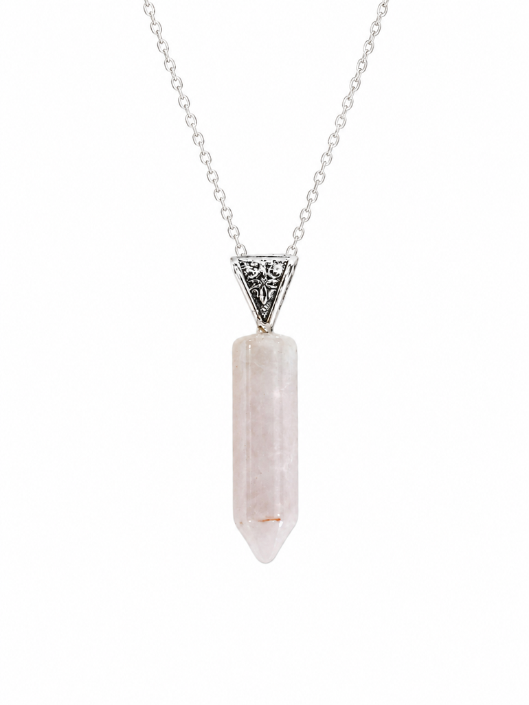 Dije Punta Generadora Cuarzo Rosa Símbolo Celta Plata 950