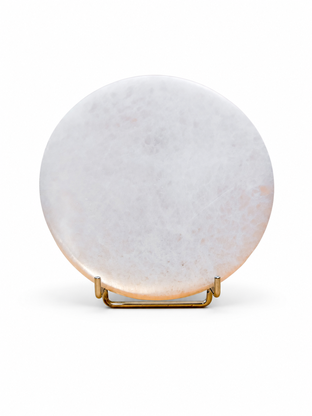 Disco pulido de selenita natural 14 cm