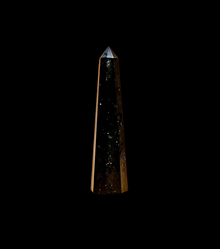 Punta de Turmalina Negra Natural Pulida Generador