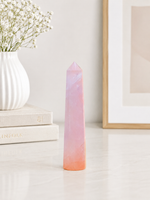 Cargar imagen en el visor de galería, Punta Generador de Cuarzo Rosa Natural Pulido
