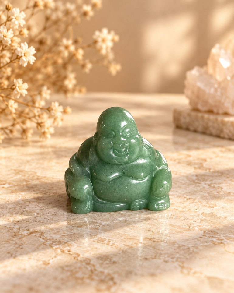 Buda de jade natural pulido – Prismatica House