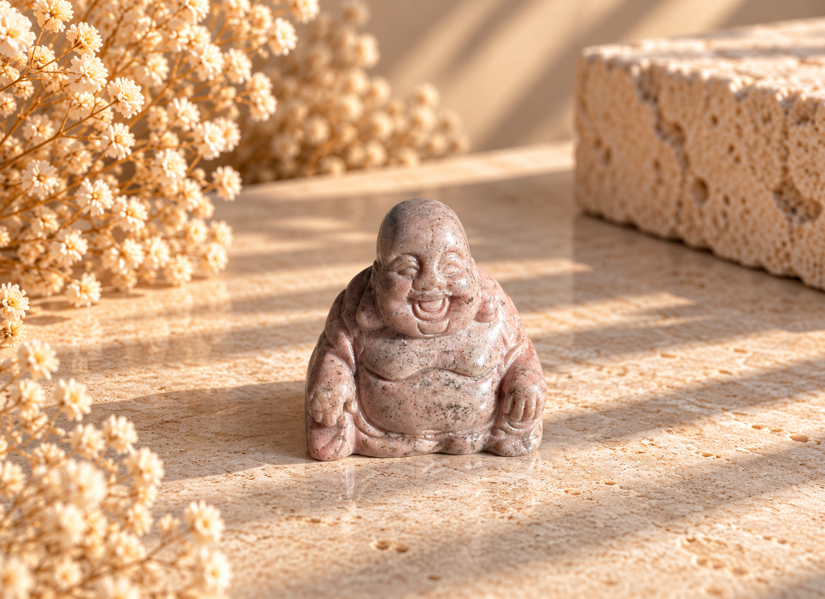 Buda de ópalo rosa pulido – prismatica house