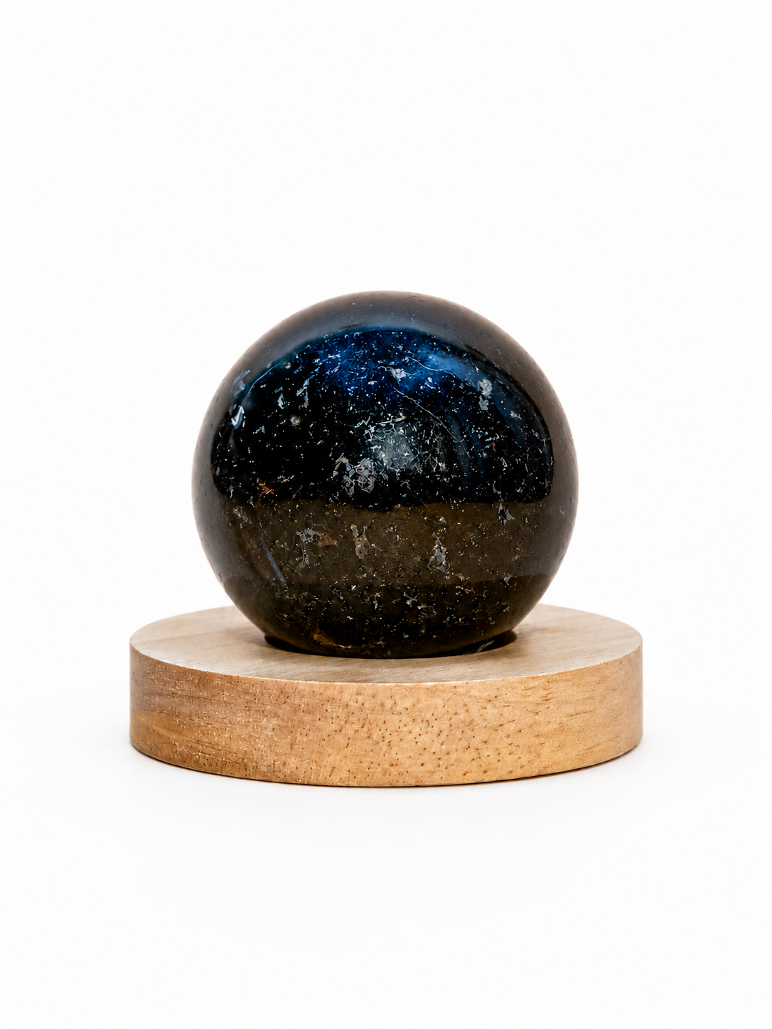 Esfera turmalina negra pulida pequeña