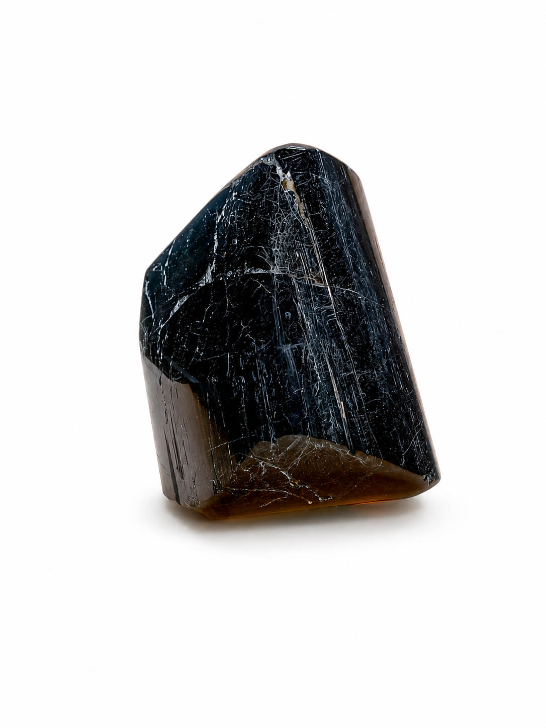 Turmalina negra masivo pulido natural