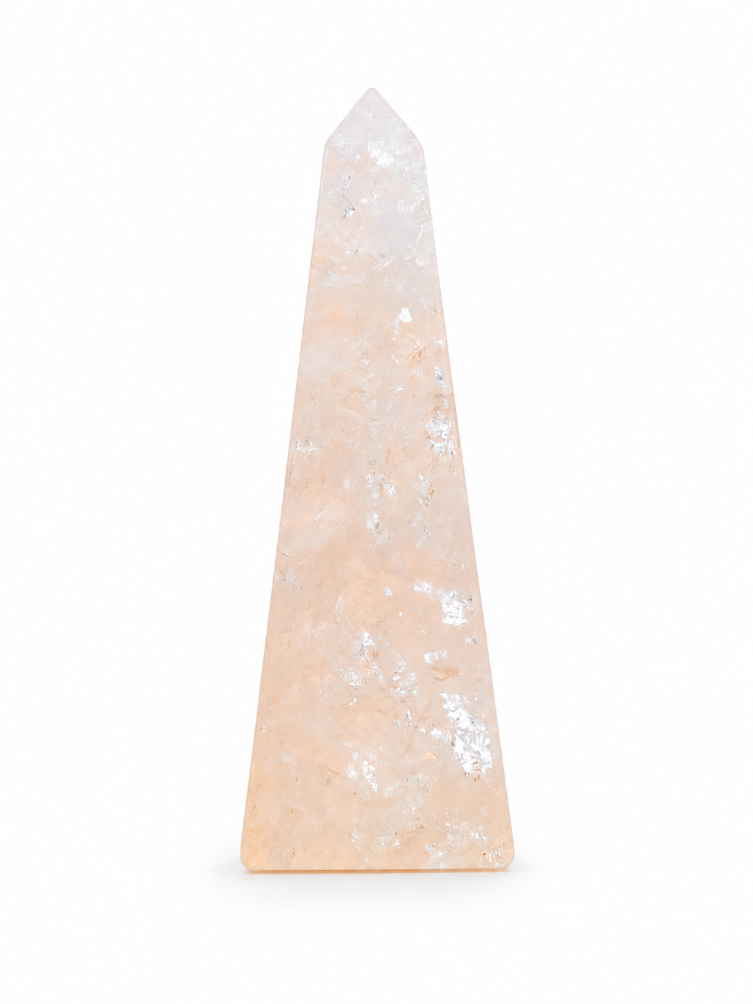 Obelisco de cuarzo cristal pulido natural 18cm