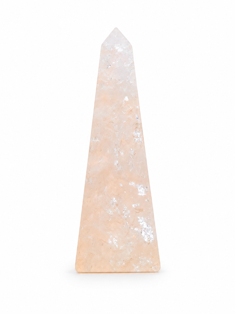 Obelisco de Cuarzo Cristal Pulido Natural 18cm