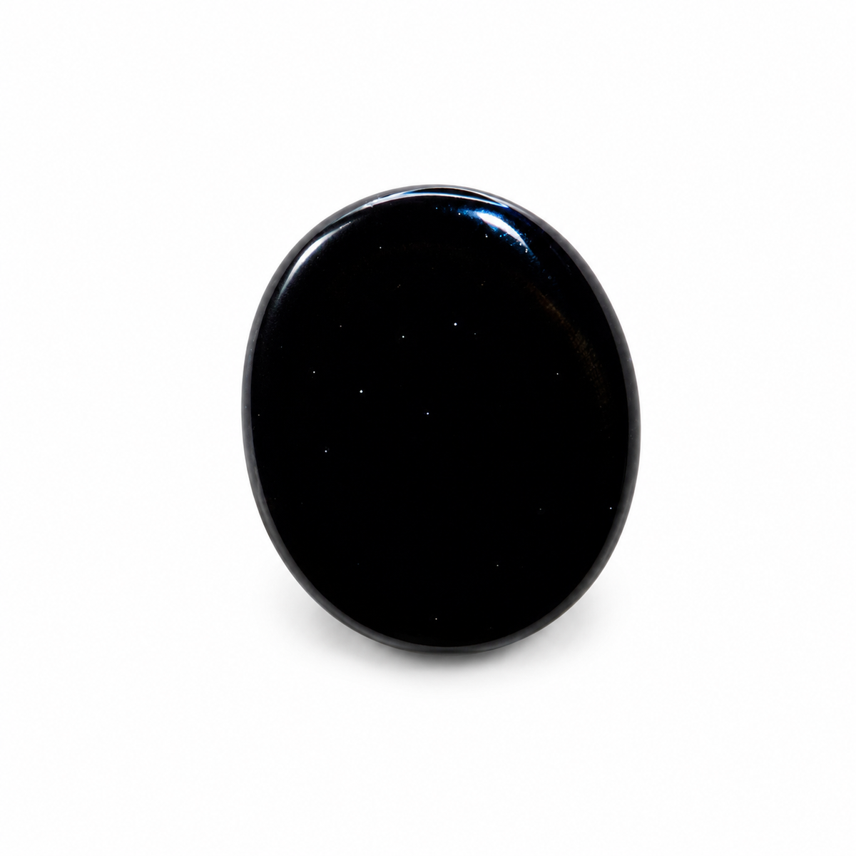 Rodado de obsidiana negra natural pulido 250g