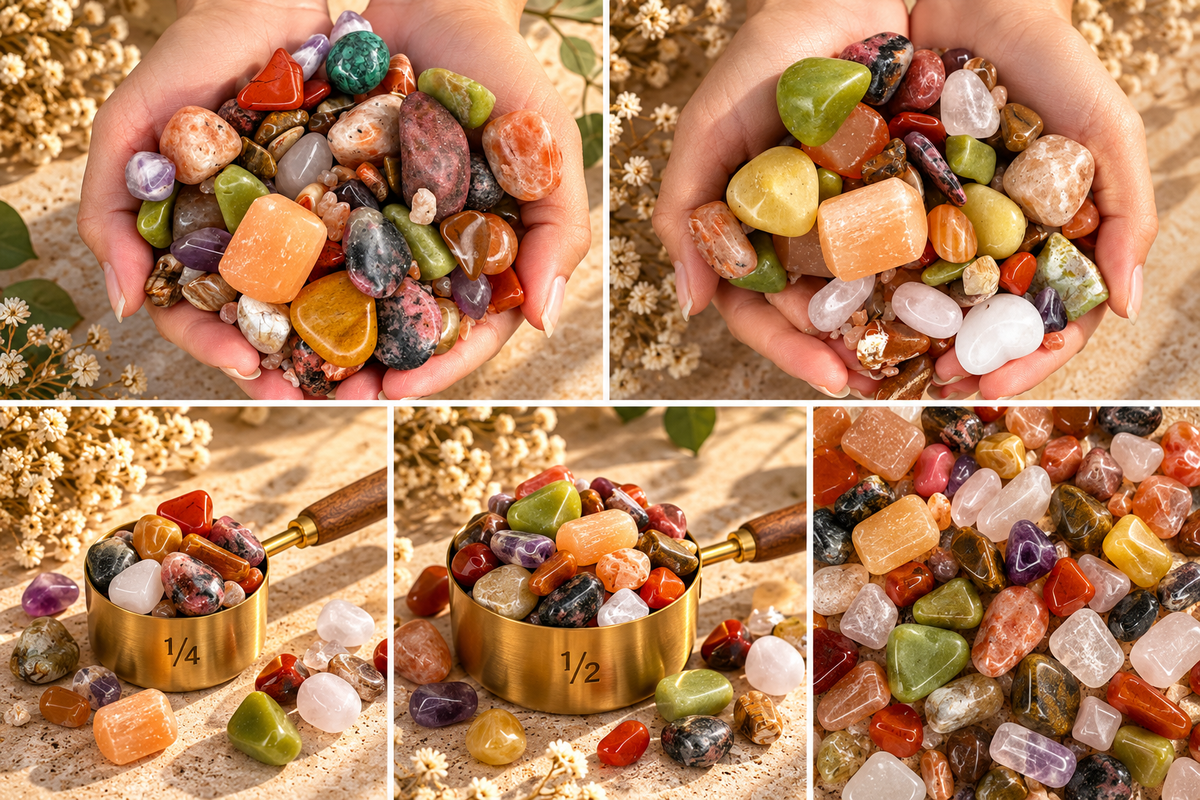 Mix de otoño, confetti de cristales naturales en scoop – vista 1 – prismatica house