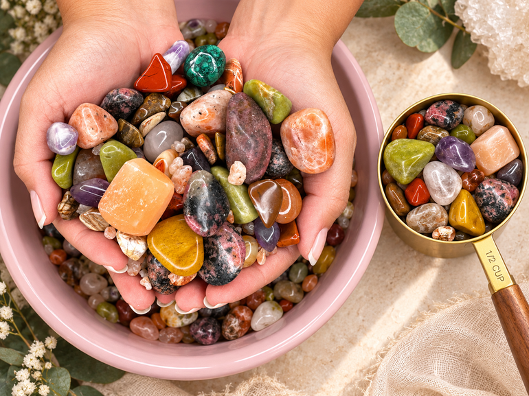 Mix de Otoño, confetti de cristales naturales en scoop – vista 3 – Prismatica House