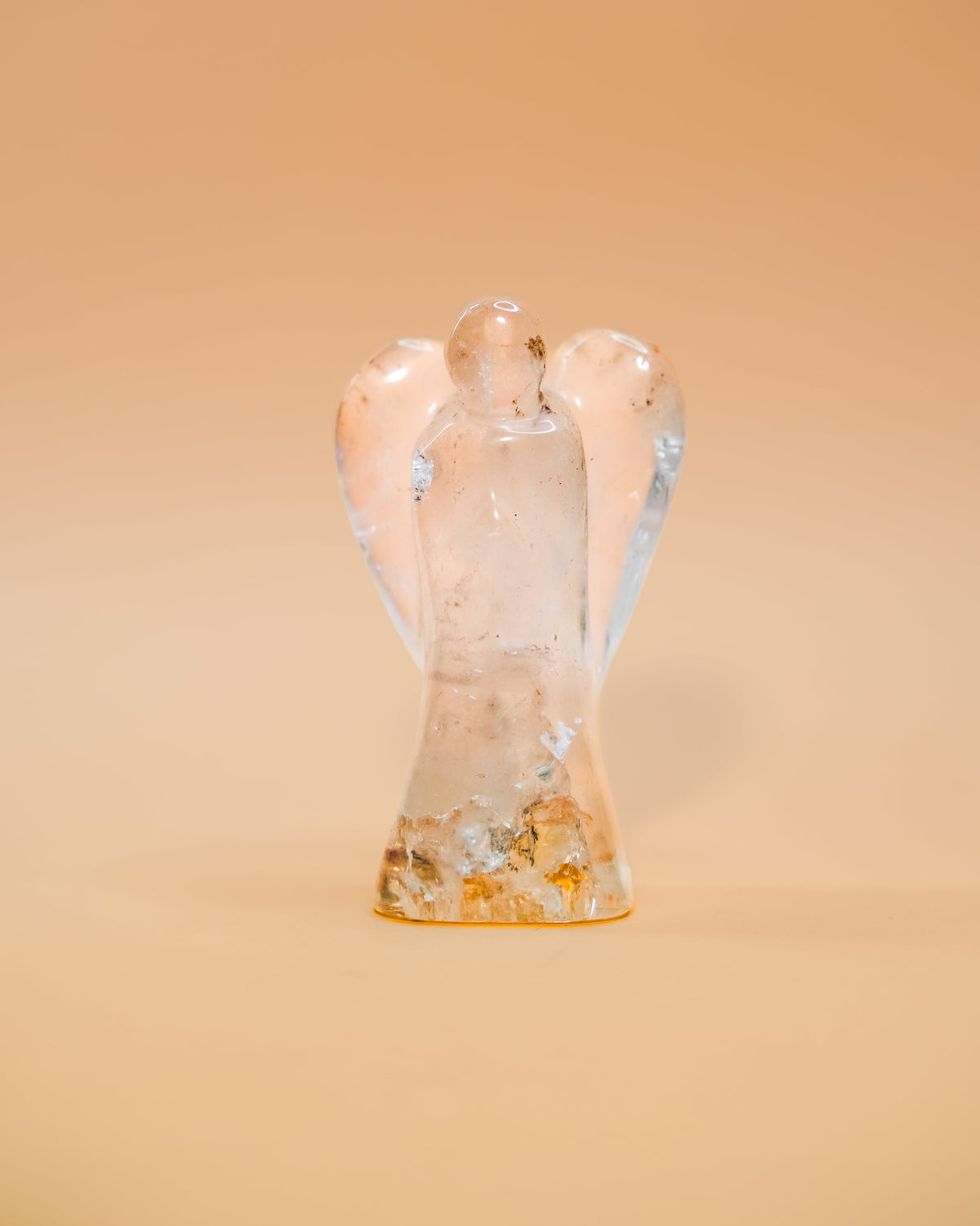 Ángel de cuarzo cristal natural tallado