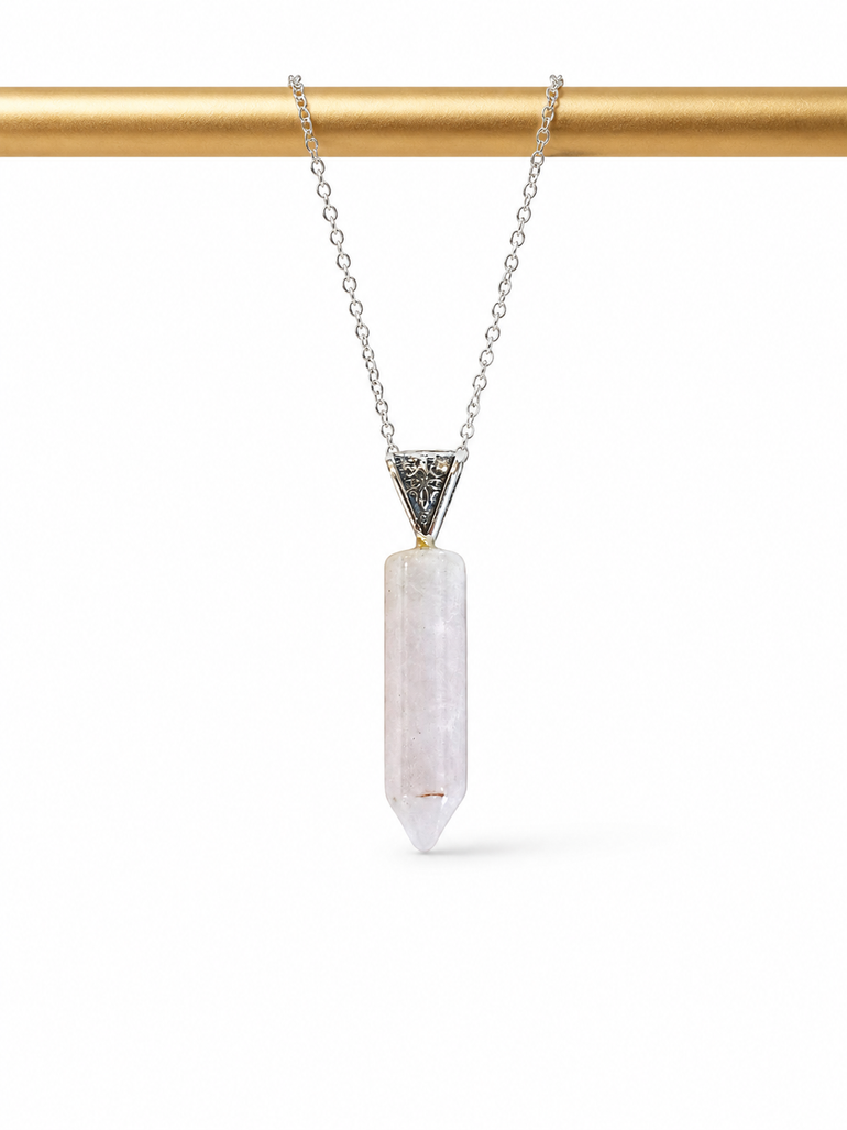Dije Punta Generadora Cuarzo Rosa Símbolo Celta Plata 950