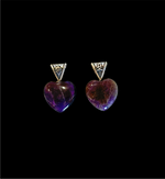 Cargar imagen en el visor de galería, Dije Corazon de Amatista Natural Pulida Simbolo Celta Plata 950 de Prismática.
