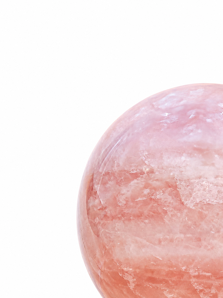Esfera de Cuarzo Rosa Pulida