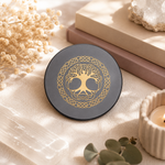 Cargar imagen en el visor de galería, Mini Placa de Obsidiana grabada con árbol de la vida de Prismática.
